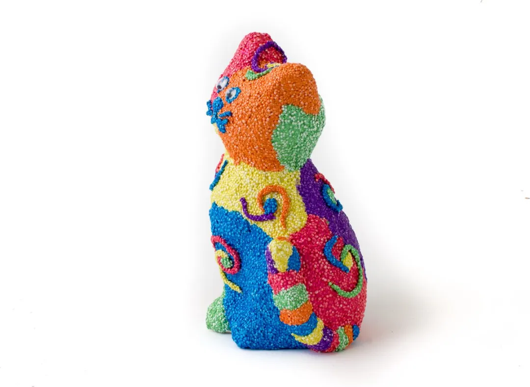 Foam Clay Knutselpakket Poes Spaarpot - 8 Stuks - Metallic