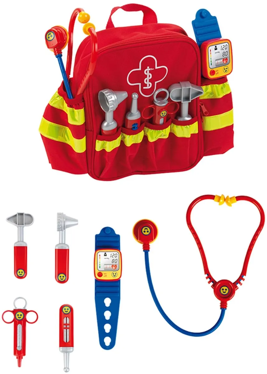 Klein Toys Reddingsrugzak - Rood/Geel