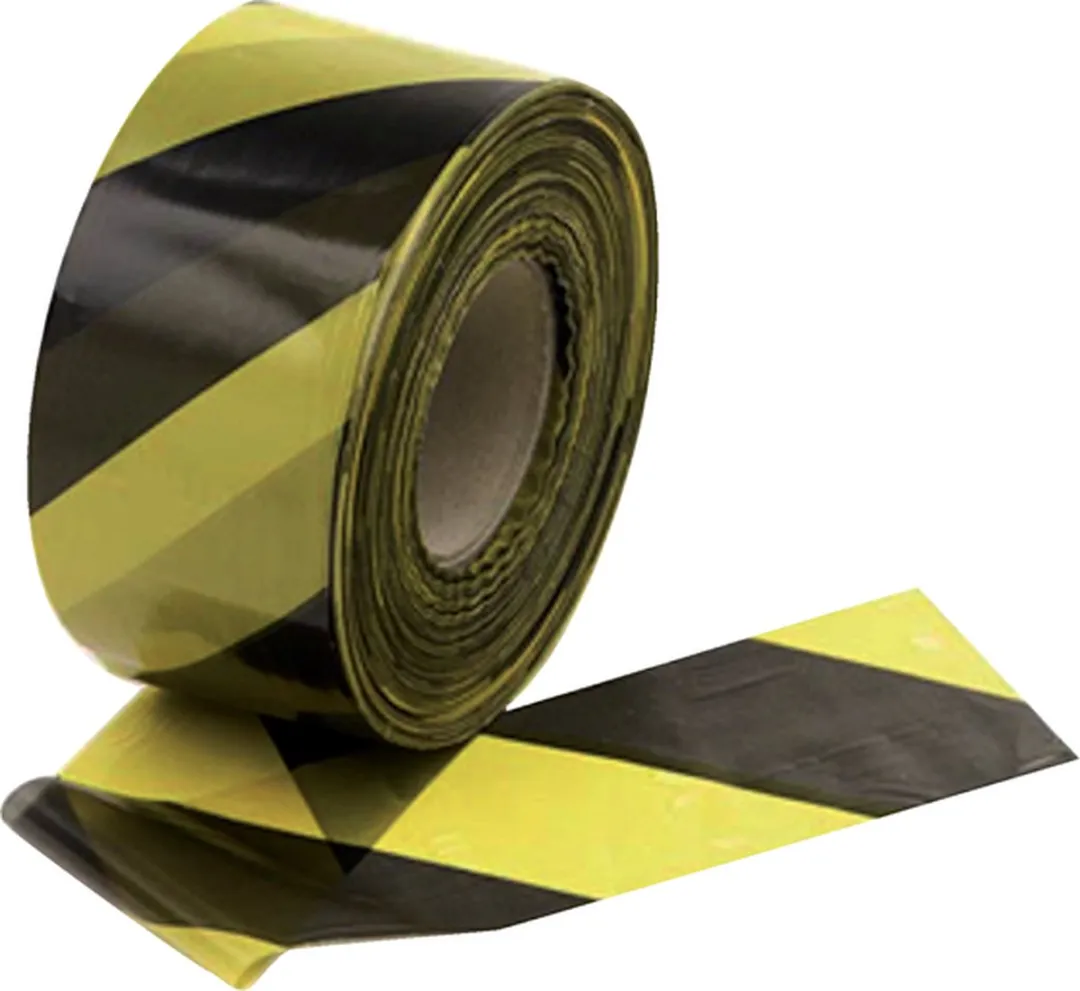 Perel Afzetlint Geel/Zwart 8cm x 250m