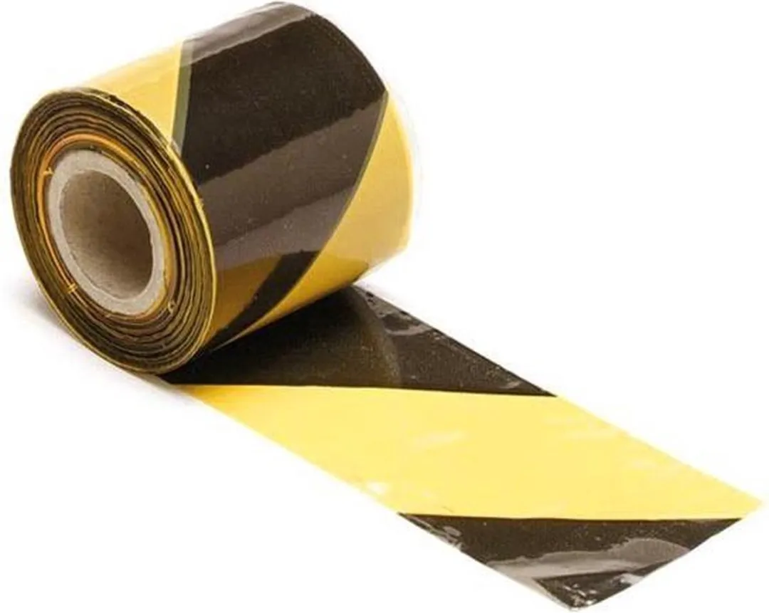 Perel Afzetlint Geel/Zwart 8cm x 250m