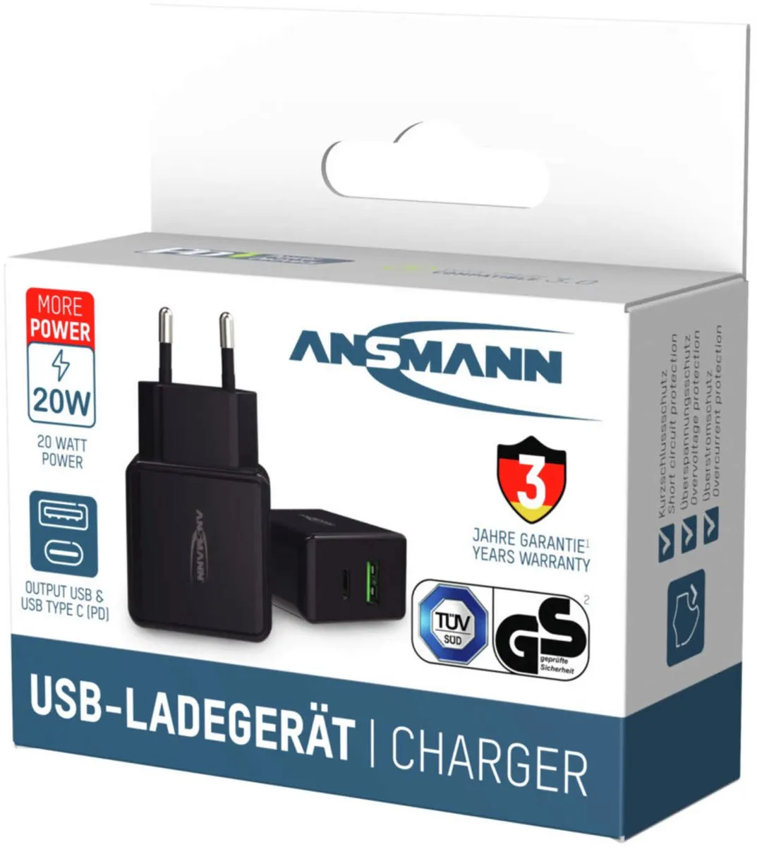 Ansmann HomeCharger HC218PD USB-oplader 18W