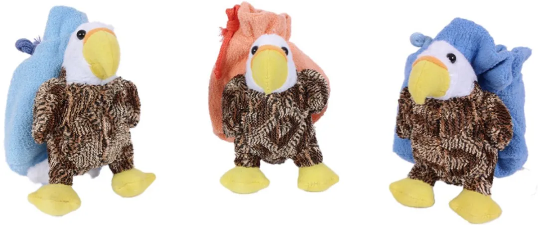 PIA Soft Toys Pluche Adelaar Knikkerzakken