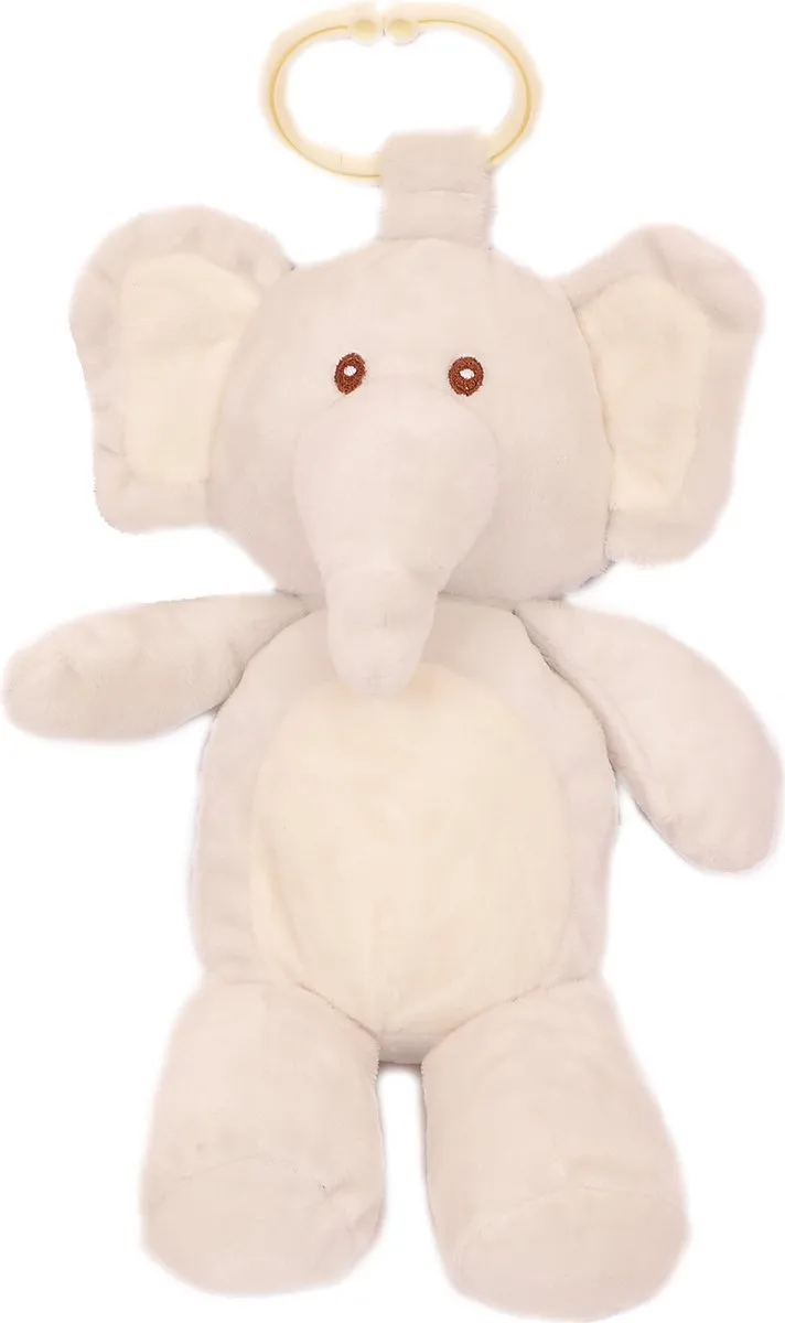PIA Pluche Olifant Lichtgrijs 25cm