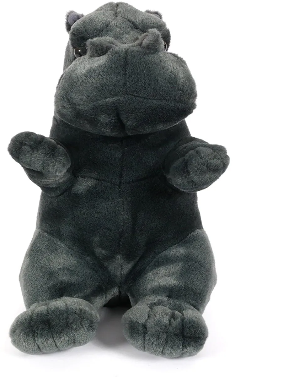 PIA Soft Toys Nijlpaard Pluche 38cm - Grijs