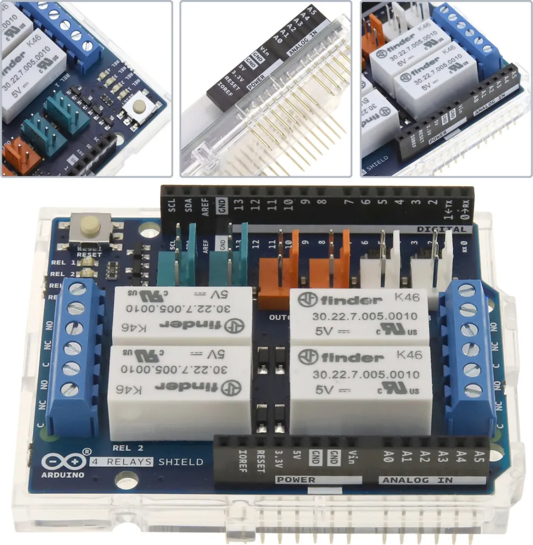 Arduino A000110 Shield 4 Relays Uitbreidingsmodule