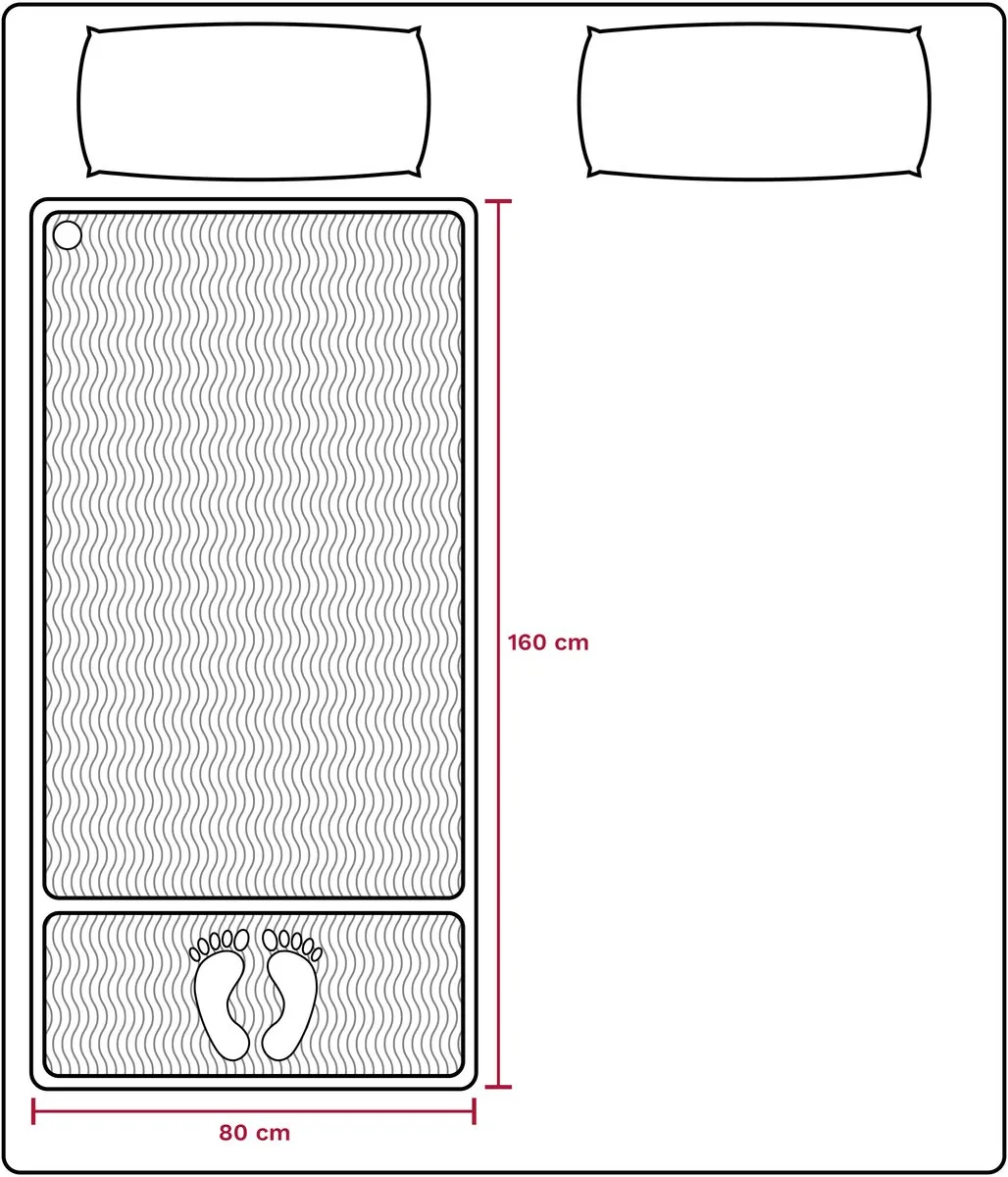 Inventum HN197VB Elektrische Onderdeken 160x80cm - 9 Warmtestanden - Lichtblauw