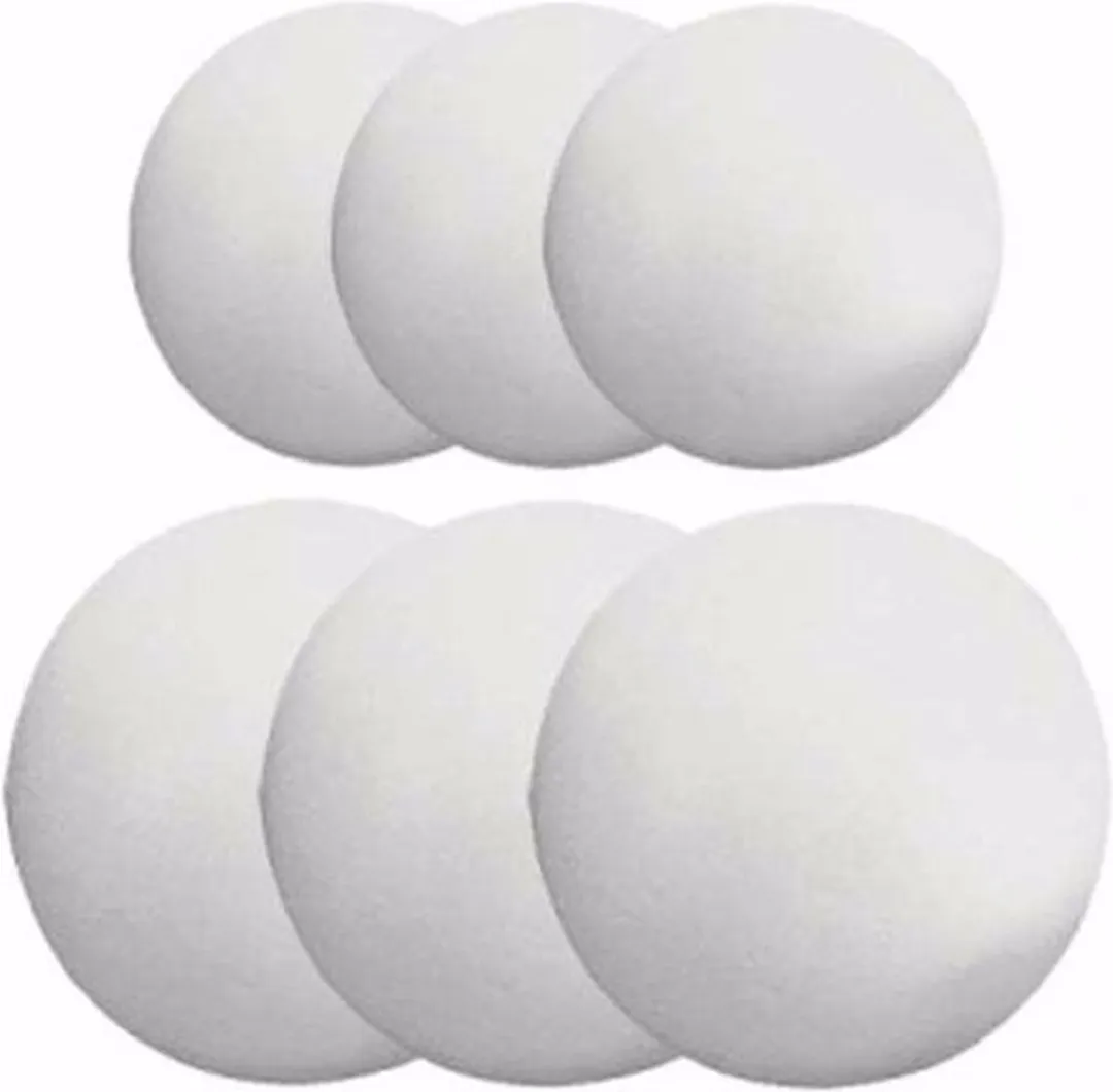Rayher Piepschuim Bollen - 6 Stuks Wit