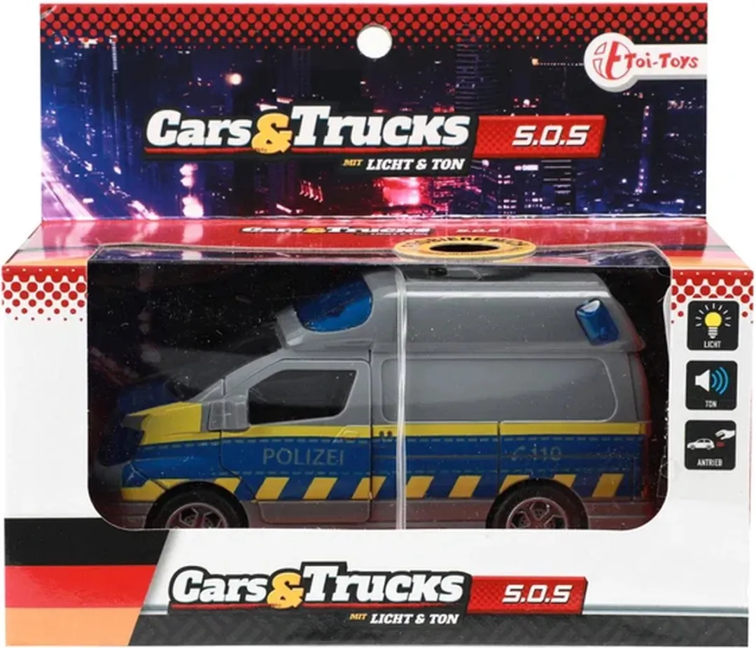 Toi-Toys Cars & Trucks Politiebusje Licht & Geluid MPN 23742B