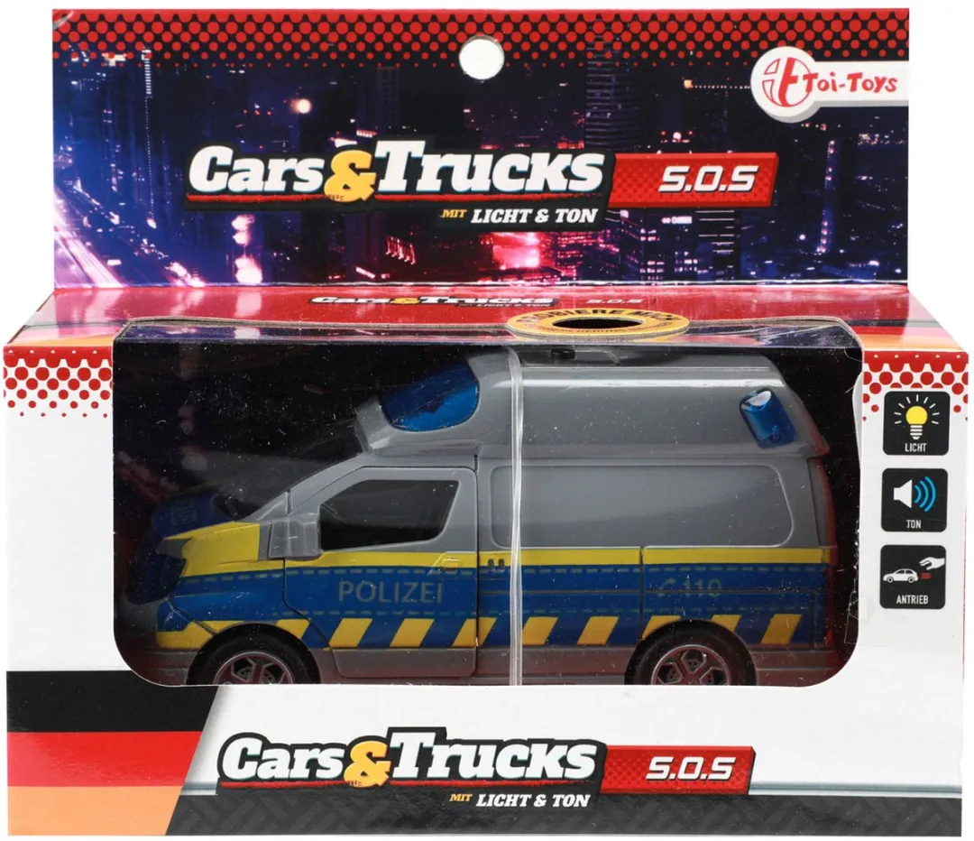 Toi-Toys Cars & Trucks Politiebusje Licht & Geluid MPN 23742B