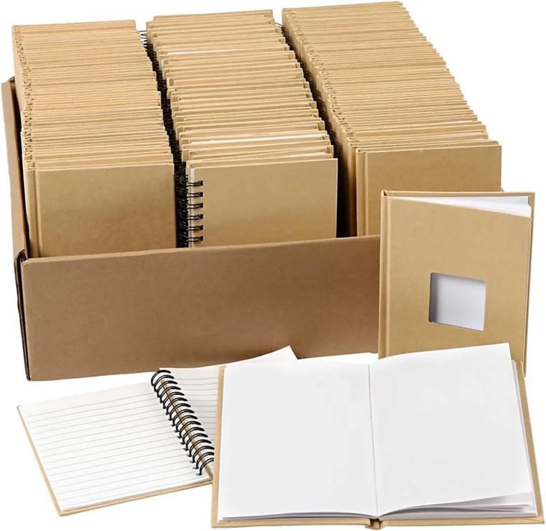 Creativ Company Spiraal Notitieboek A6 Kraft - Bruin/Wit