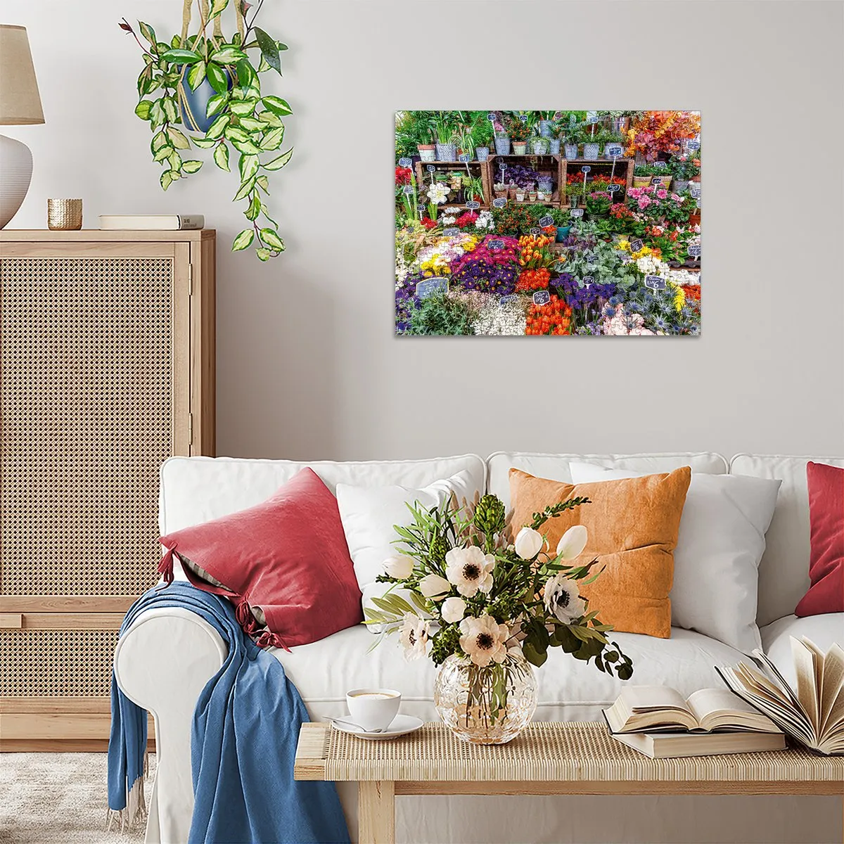 Ravensburger Bloemenmarkt Frankrijk Legpuzzel 500 Stuks - Meerkleurig