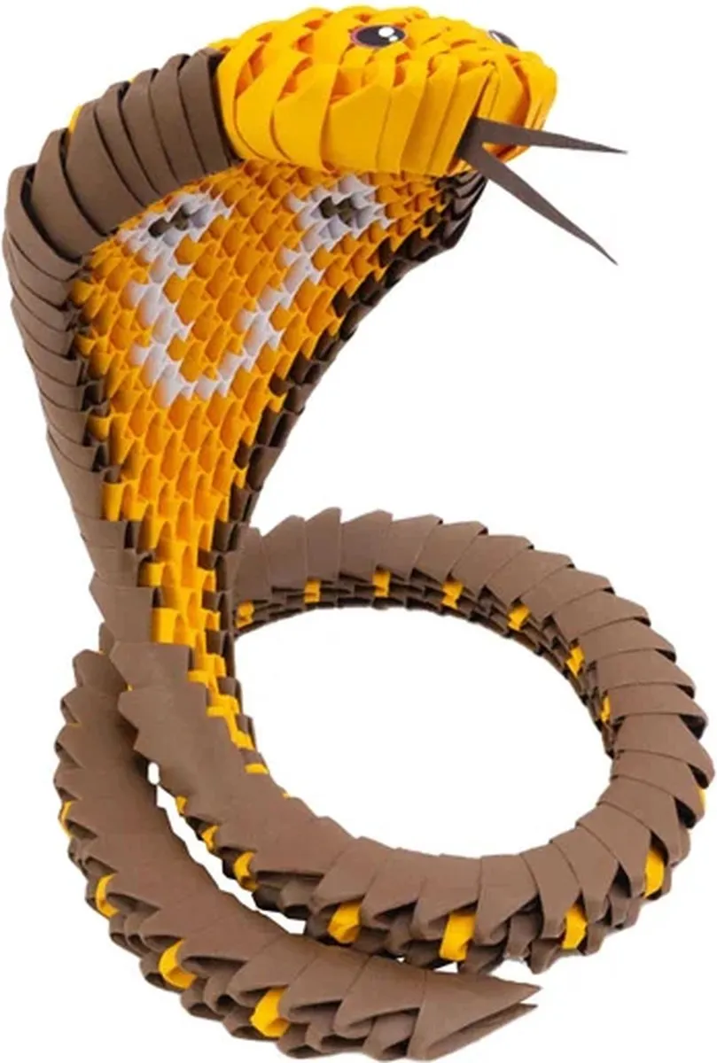 Alexander Toys Origami 3D Cobra 360dlg - 360 Stuks - Bruin/Geel