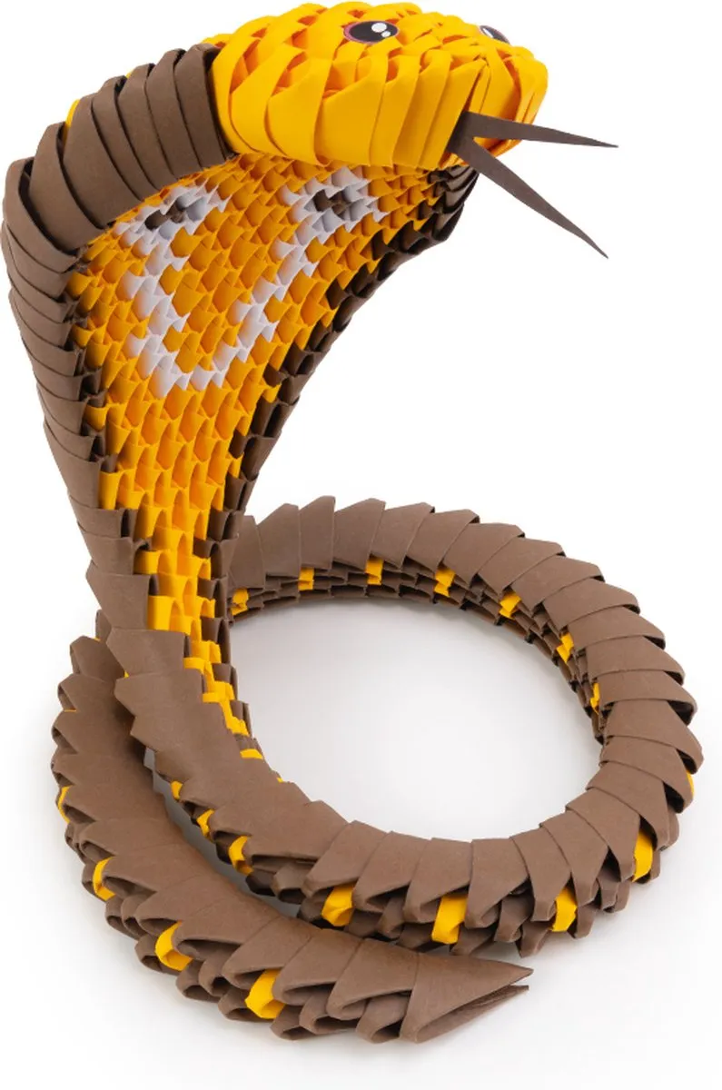 Alexander Toys Origami 3D Cobra 360dlg - 360 Stuks - Bruin/Geel