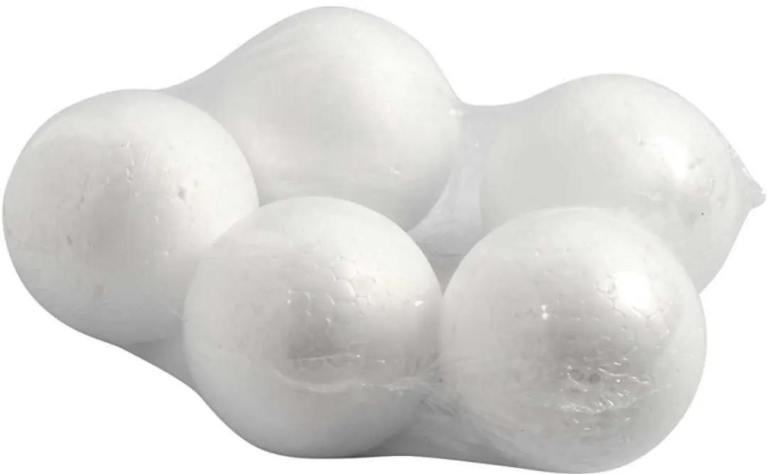 Creativ Company Styropor Ballen 6cm - 5 Stuks Wit