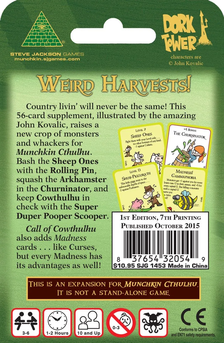 Steve Jackson Games Munchkin Cthulhu 2 Call of Cowthulhu - 2-6 Spelers