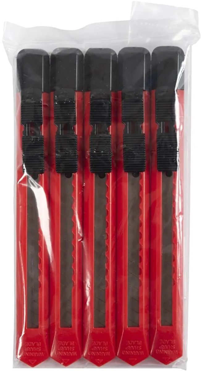 Creativ Company Afbreekmes 13cm - 5 Stuks - Rood