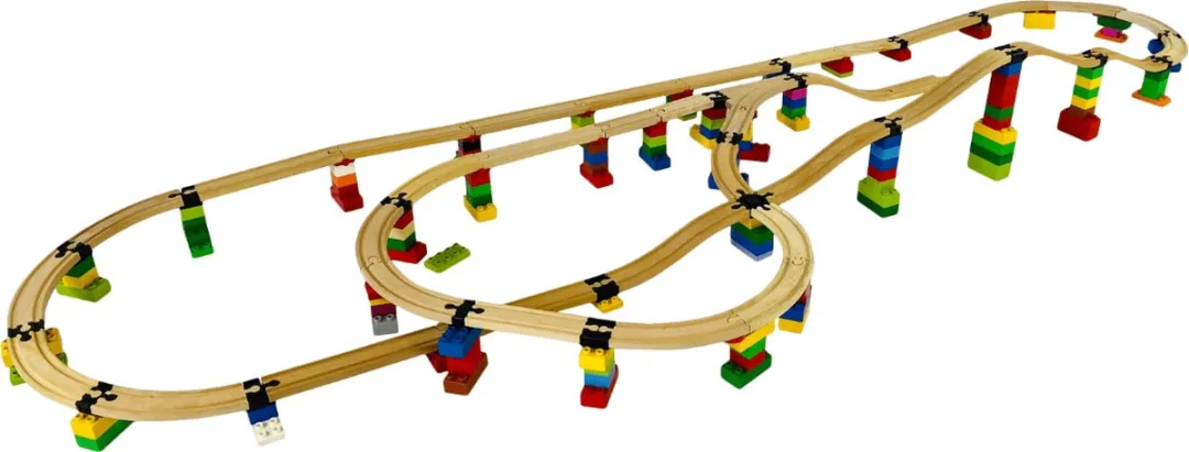 Toy2 Allround XL 21026 Adapters - 41 Stuks - Houten Treinbaan