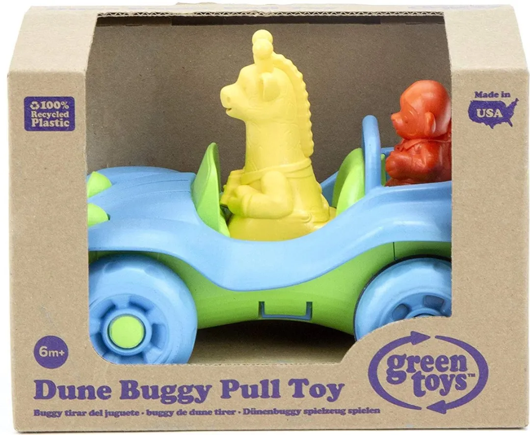 Green Toys - Trekauto 'Strandbuggy' - Duurzaam Speelgoed - Speelfiguren - Strand - Gerecycled Plastic - vanaf 6 maanden