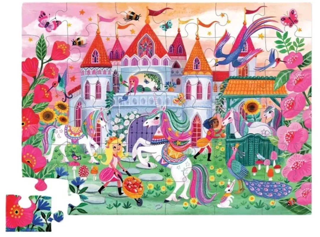 Crocodile Creek Vloerpuzzel Unicorn Castle 36 Stuks - Multi