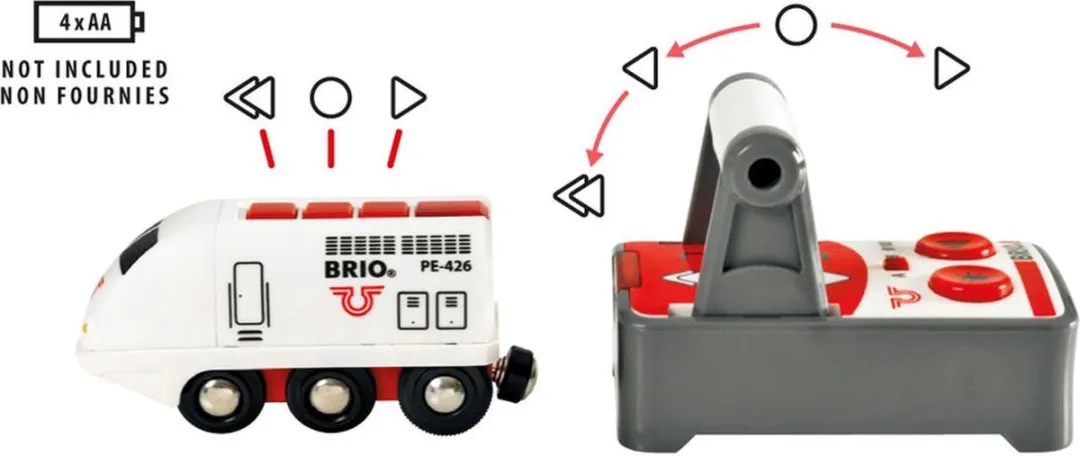 BRIO Witte RC Locomotief 33510 - Treinbaanonderdeel