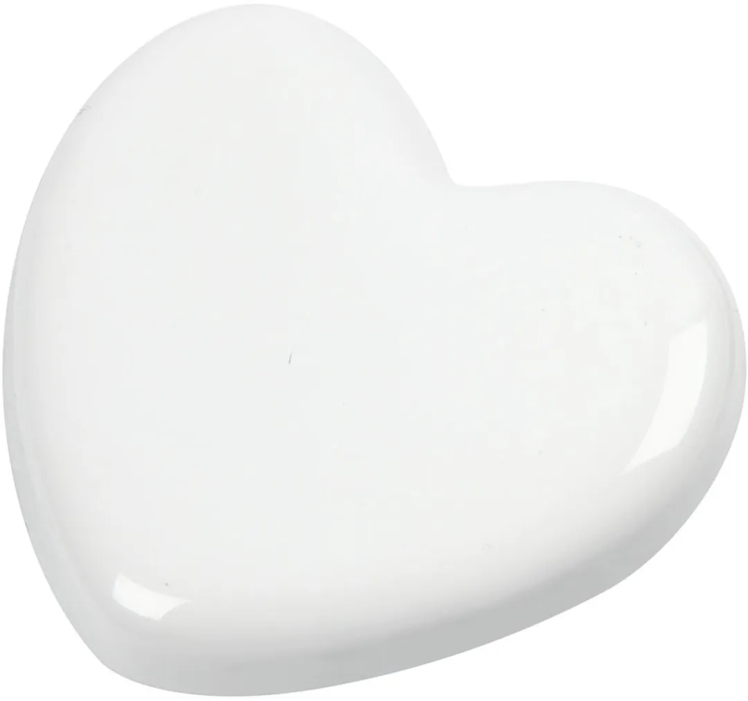 Creativ Company Creotime Porseleinen Hartje 6,5x6,5x1cm Wit