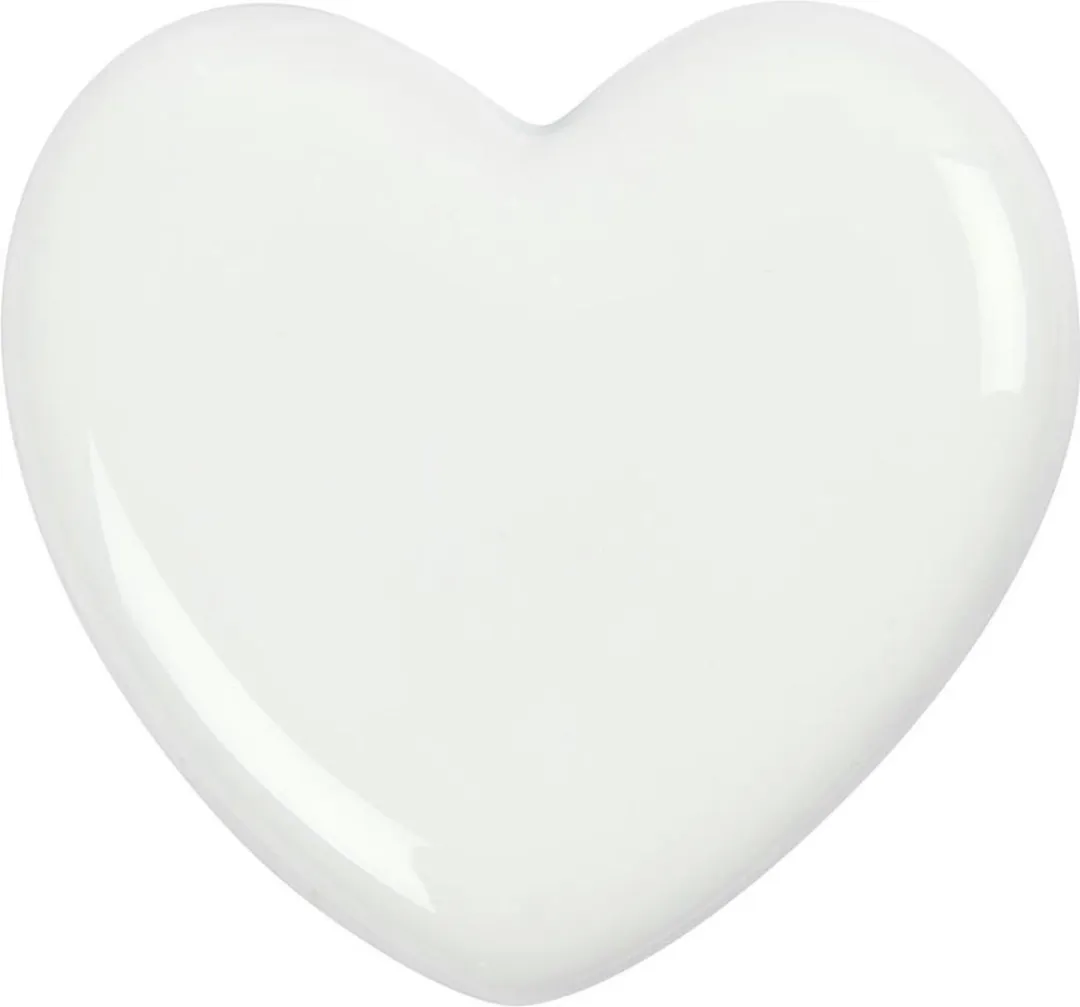 Creativ Company Creotime Porseleinen Hartje 6,5x6,5x1cm Wit