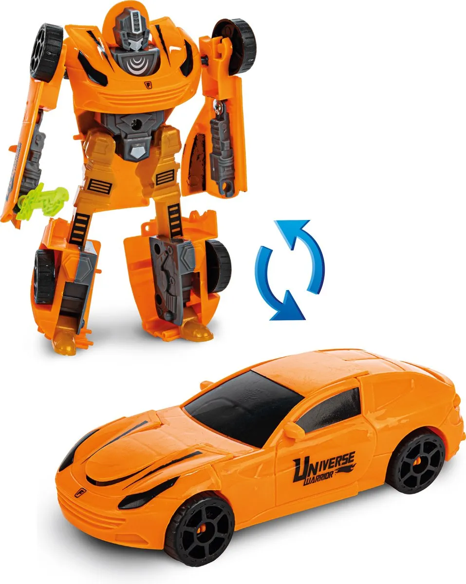 Toi-Toys Roboforces Transformeer Auto Robot Rood - 3 Stuks