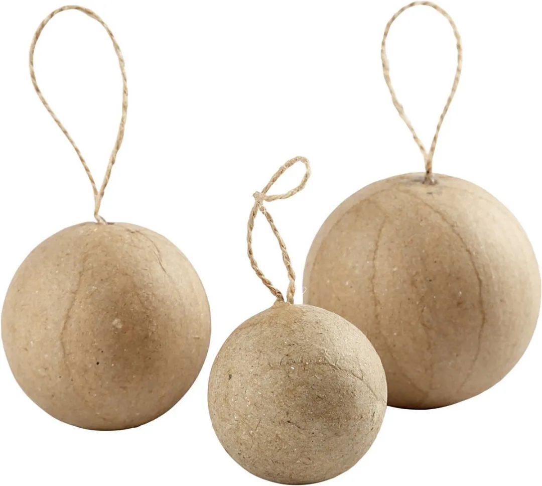 Rayher Kerstballen Papier Mache 4-6cm