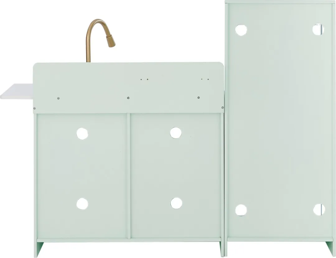 Teamson Kids Groot Modern Houten Speelkeuken Mintgroen/Goud