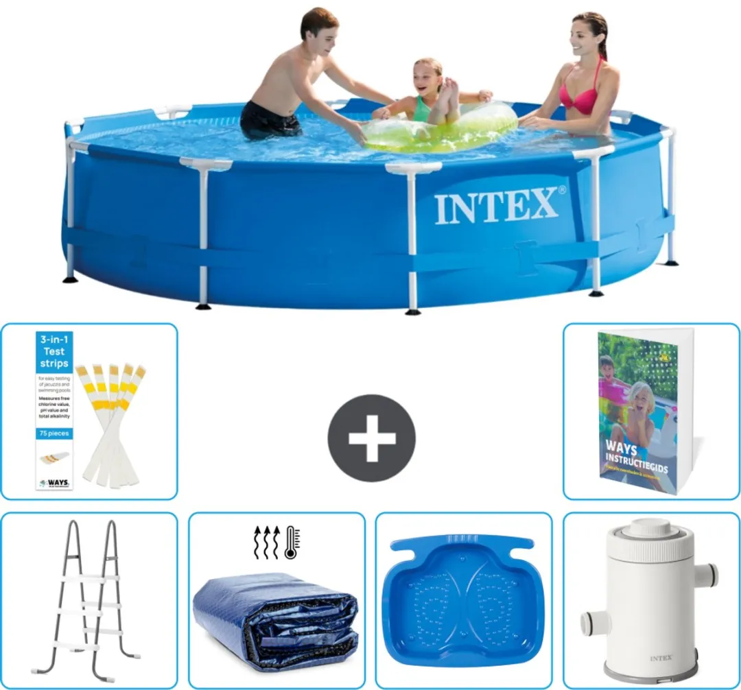Intex 28200NP-Blauw Rond Frame Zwembad 305x76cm