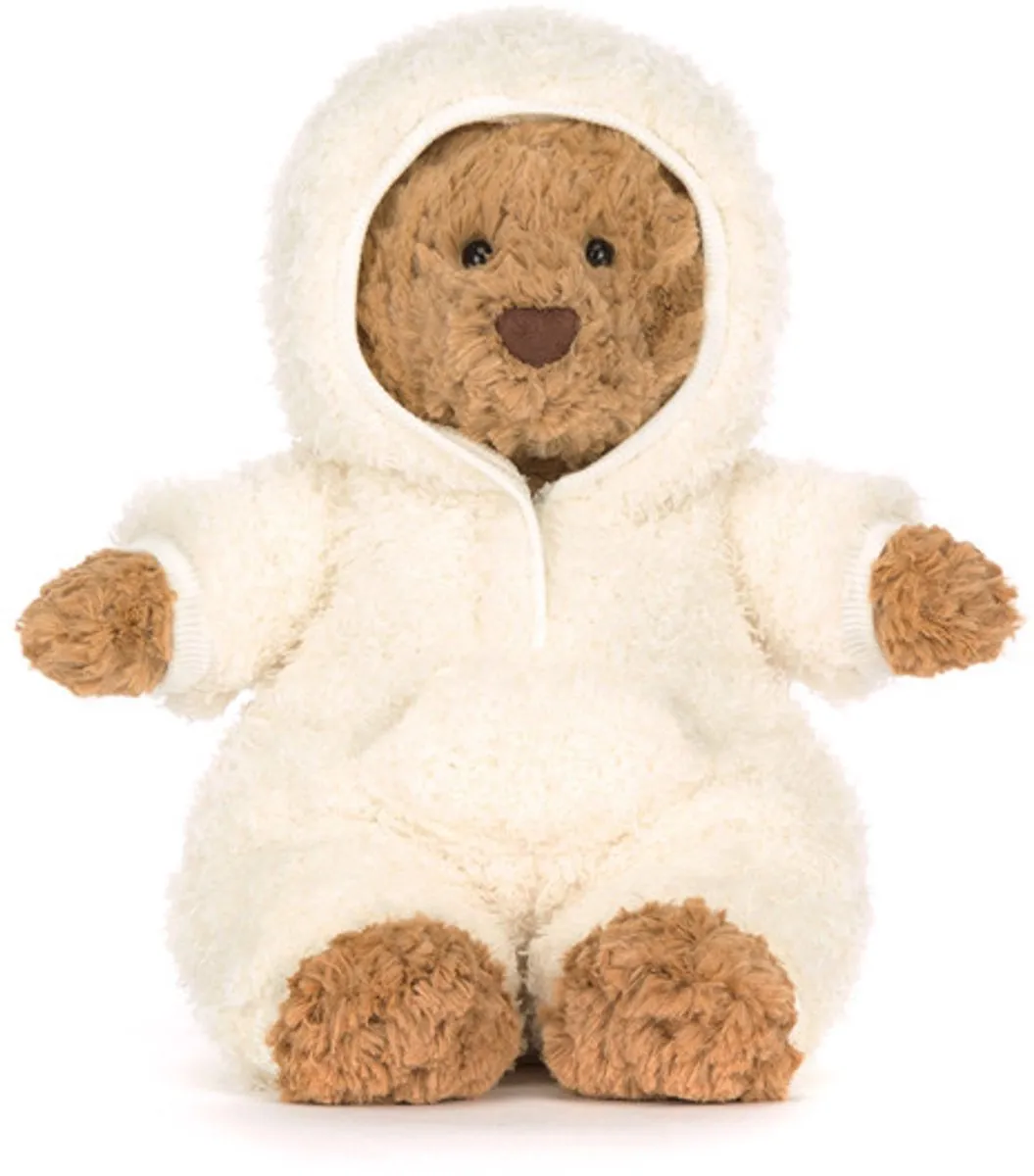 Jellycat Knuffels - Bartholomew Bear All in one-Outfit - Beer in Onesie - Teddybeer - Knuffelbeer - Knuffel - 31 cm - Geschikt voor alle leeftijden
