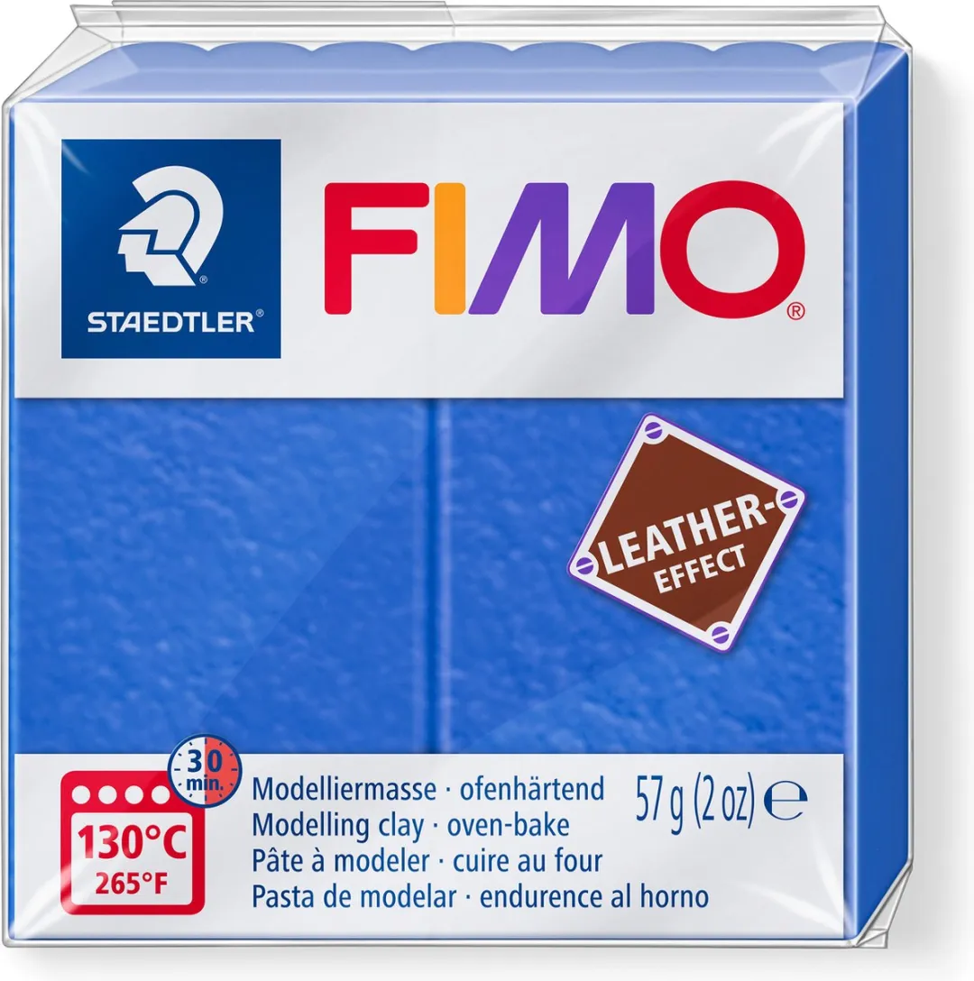 STAEDTLER FIMO Leather-Effect Klei Indigo - 57g