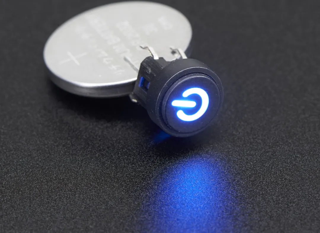 Adafruit Mini Illuminated Pushbutton 3105 - Blauw