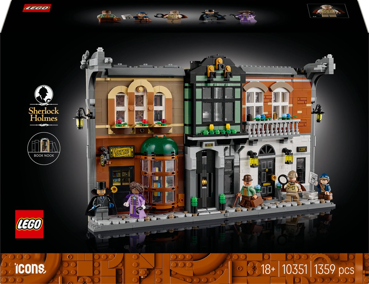 LEGO® Icons Boekensteun: Sherlock Holmes, Bouwset - 10351
