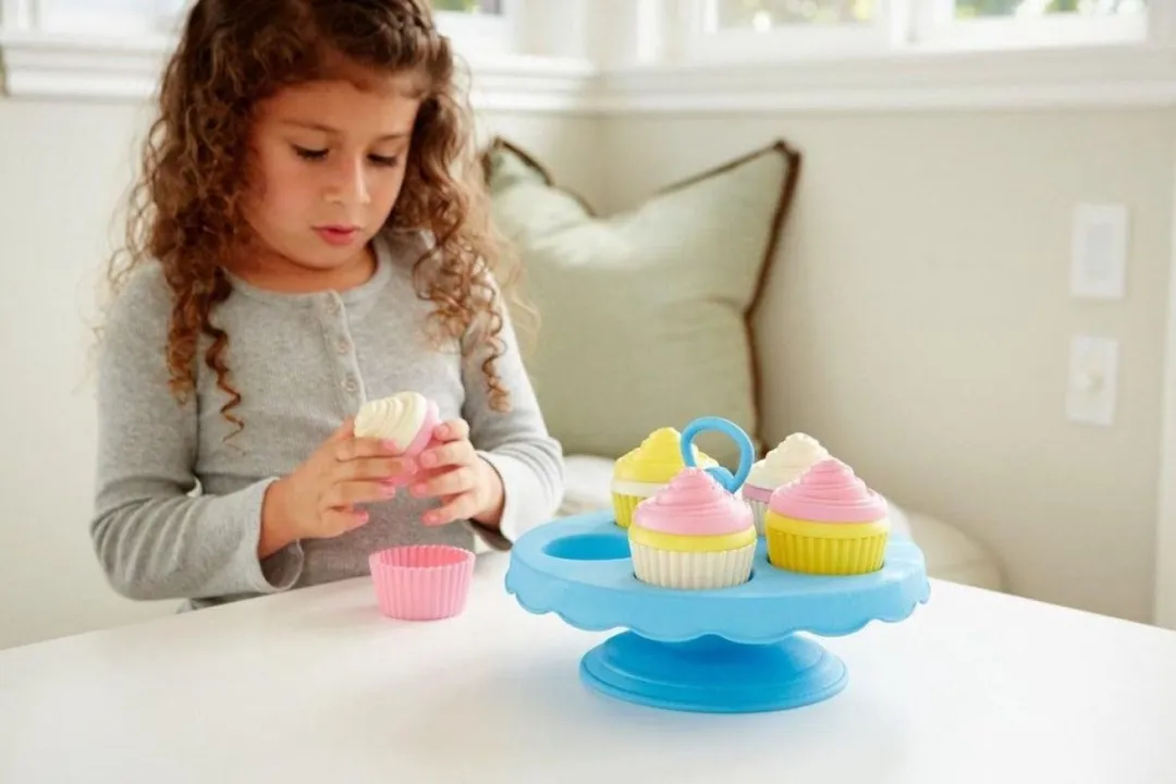 Green Toys Cupcake Set - Blauw/Roze/Geel