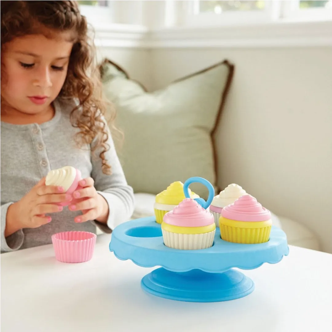 Green Toys Cupcake Set - Blauw/Roze/Geel