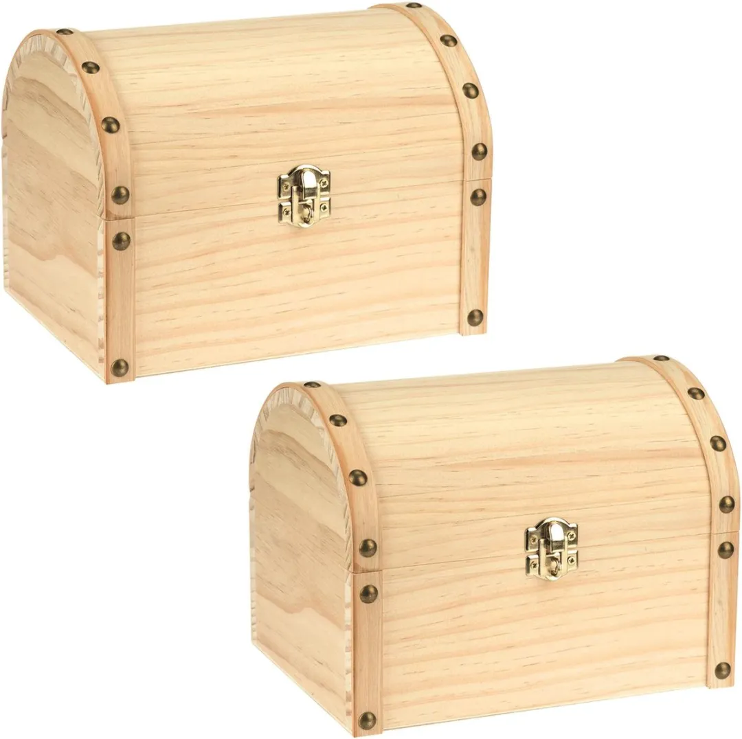 Glorex Hobby Houten Schatkistje 20x15x15cm