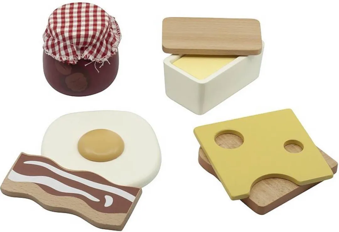 Sebra Houten Ontbijtset