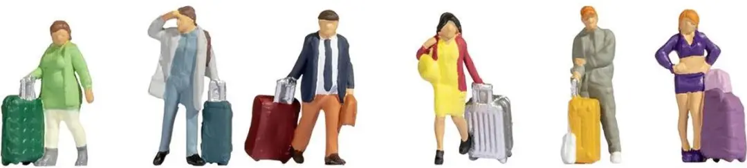 Noch Reizigers H0 Modelbouwfiguur - Meerkleurig