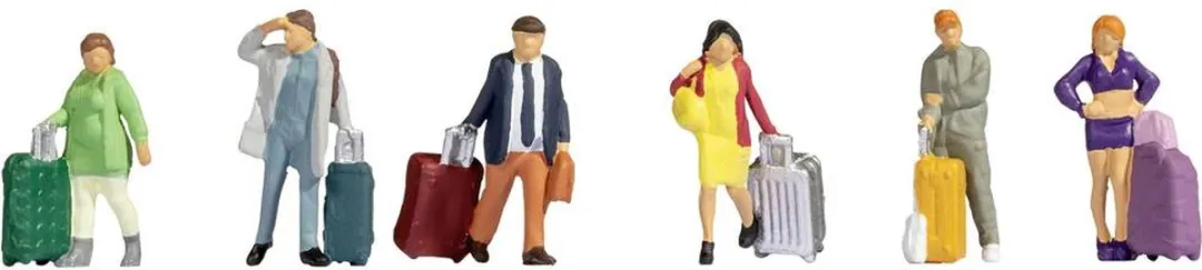 Noch Reizigers H0 Modelbouwfiguur - Meerkleurig