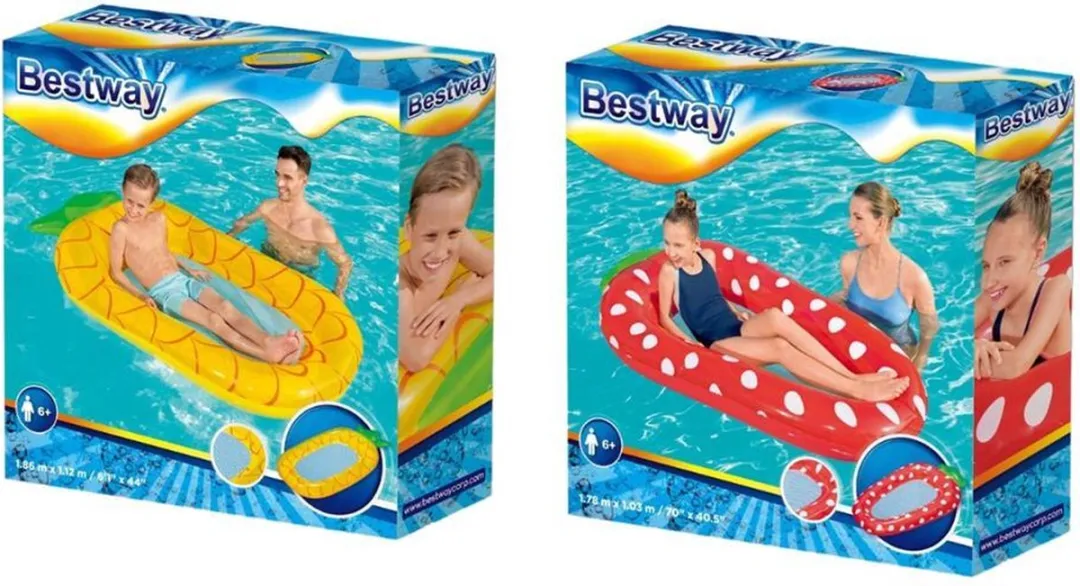 Bestway Sweet Summer Luchtbed 178cm - Fruity Geel - afbeelding 4 van 6