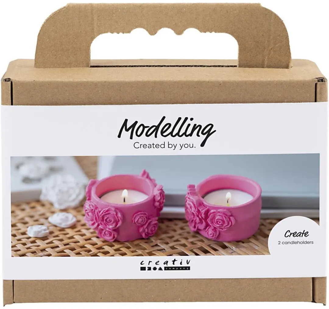Creativ Company Mini Hobbyset Waxinelichthouders Boetseren
