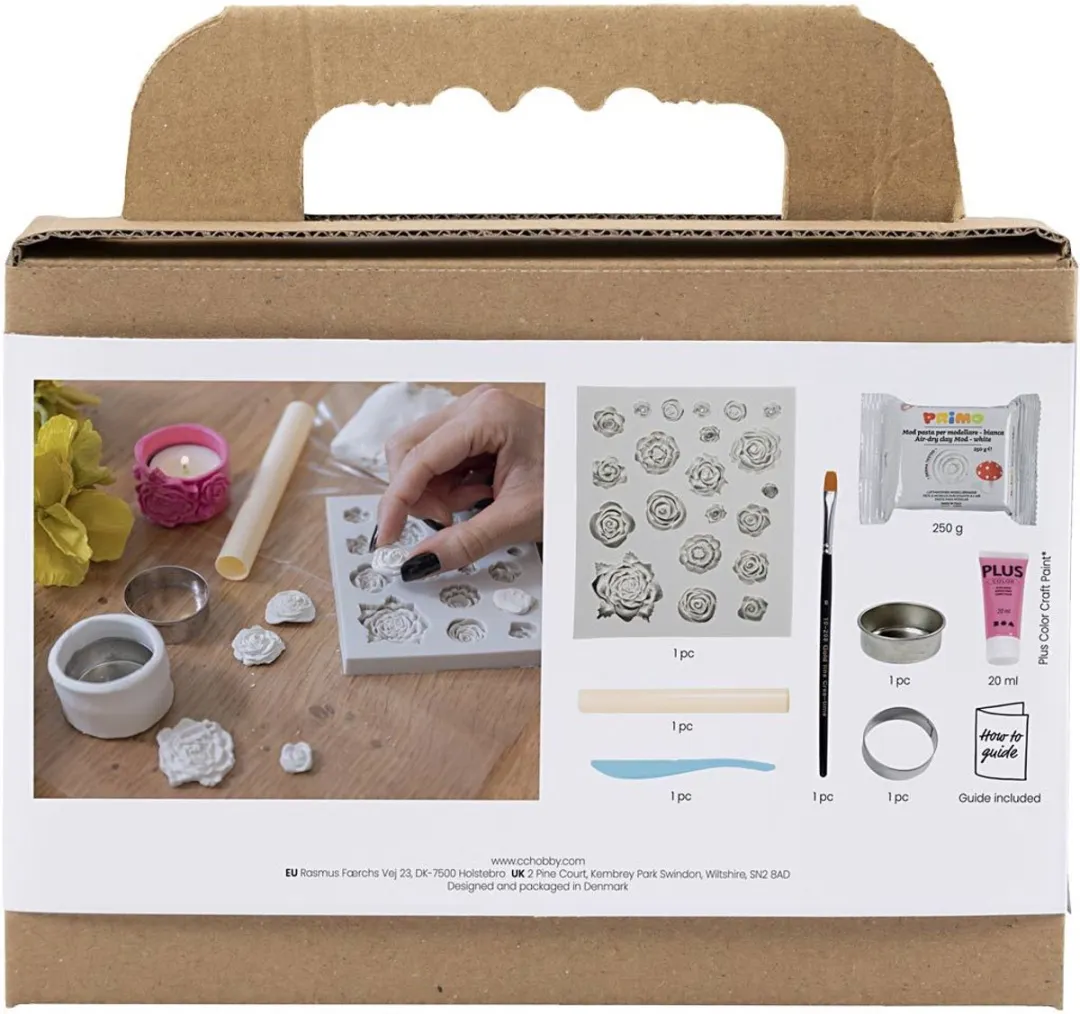 Creativ Company Mini Hobbyset Waxinelichthouders Boetseren - Multicolor