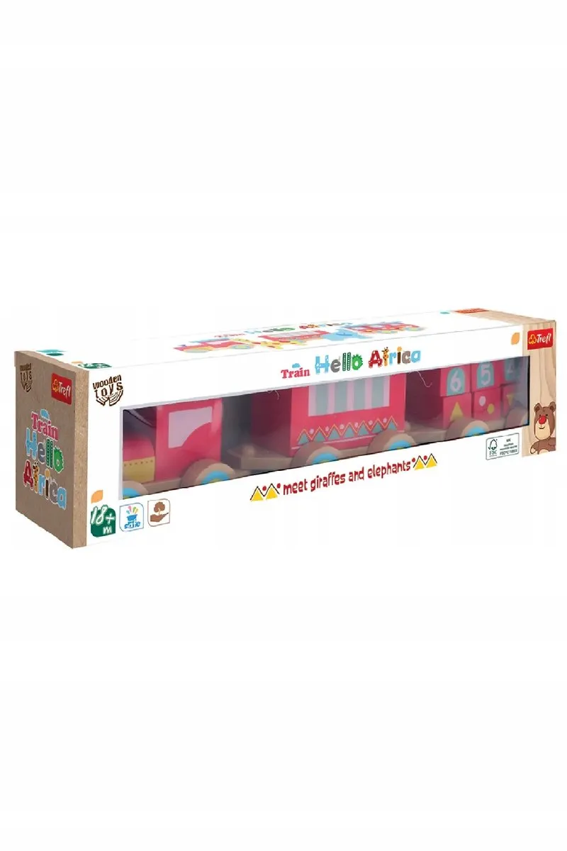 Trefl Houten Trein Africa Dieren - Pastel - afbeelding 2 van 5