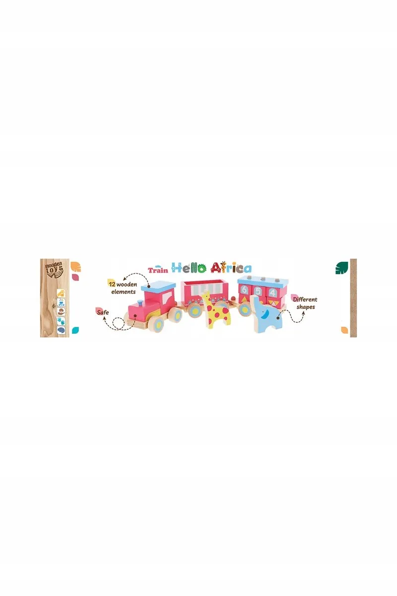 Trefl Houten Trein Africa Dieren - Pastel - afbeelding 3 van 5