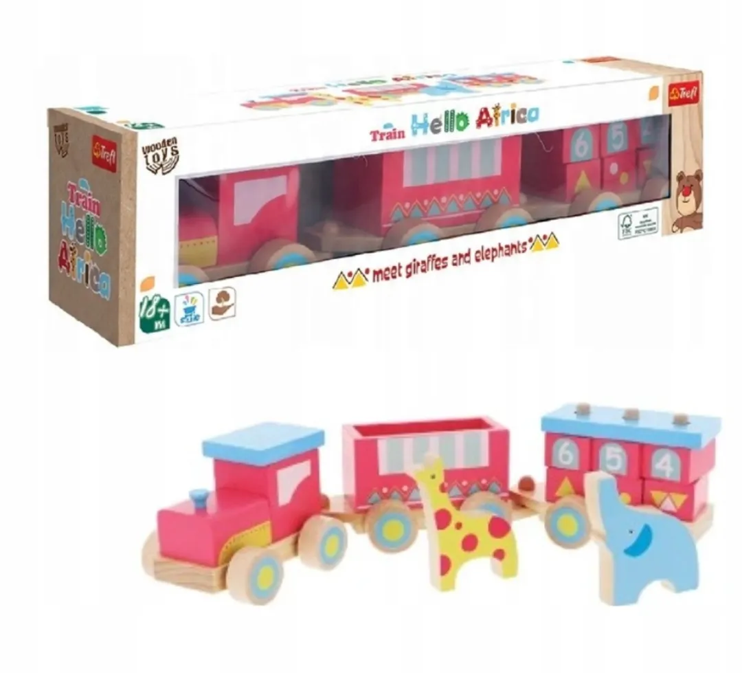 Trefl Houten Trein Africa Dieren