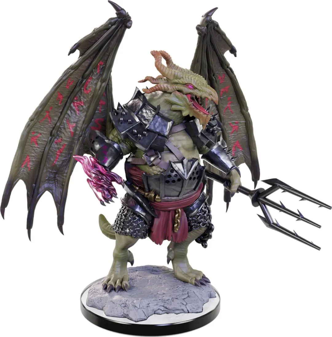 Wizkids D&D Nolzur's Marvelous Miniatures Draconian Foot Soldier & Mage - Grijs