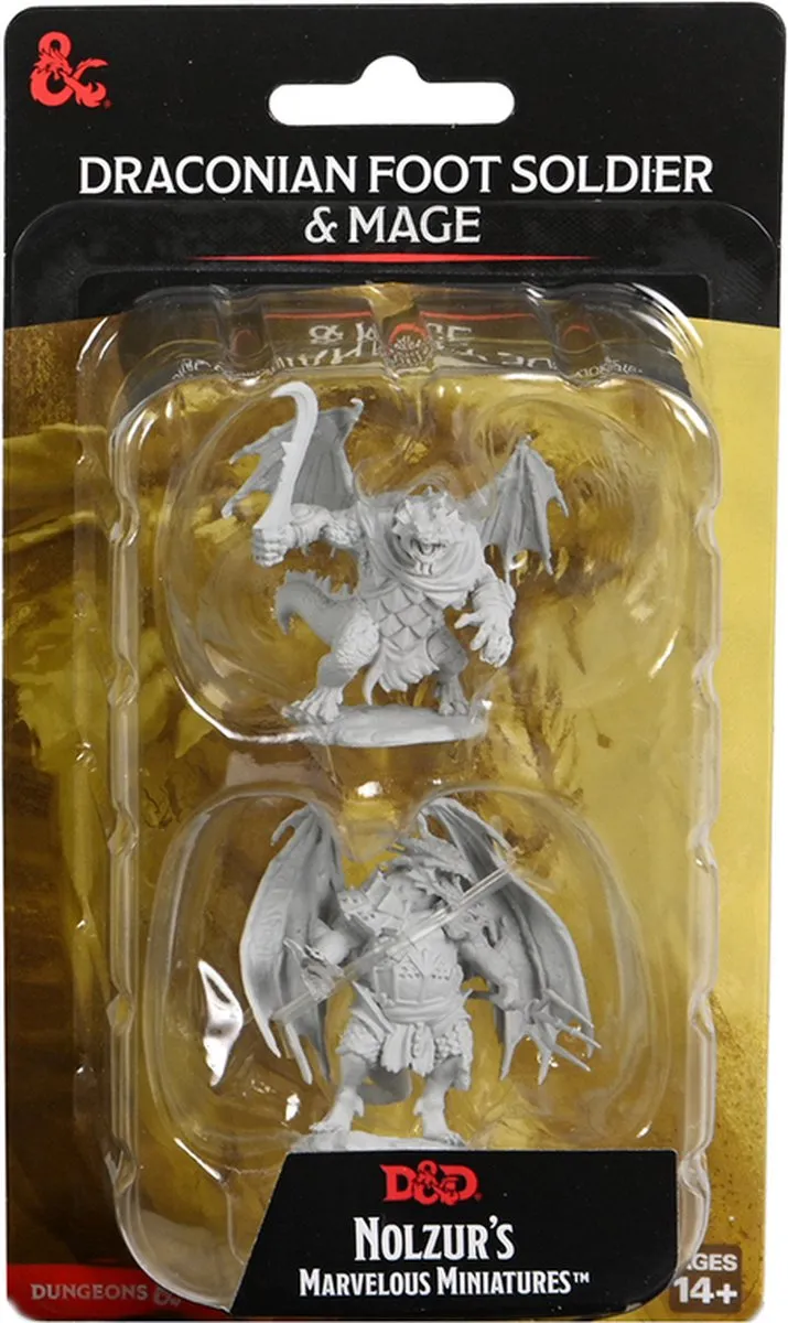 Wizkids D&D Nolzur's Marvelous Miniatures Draconian Foot Soldier & Mage
