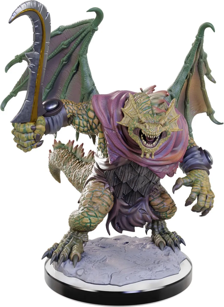 Wizkids D&D Nolzur's Marvelous Miniatures Draconian Foot Soldier & Mage - Grijs