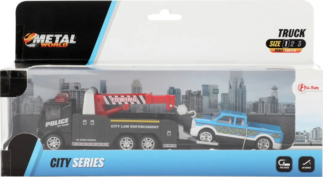 Toi-Toys Metalen Takel Sleepwagen 24087B - Multi kleuren